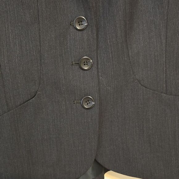 Doc & Amelia By Cintas Women Charcoal Gray 2 Regular Suit Blazer NEW - Picture 3 of 11